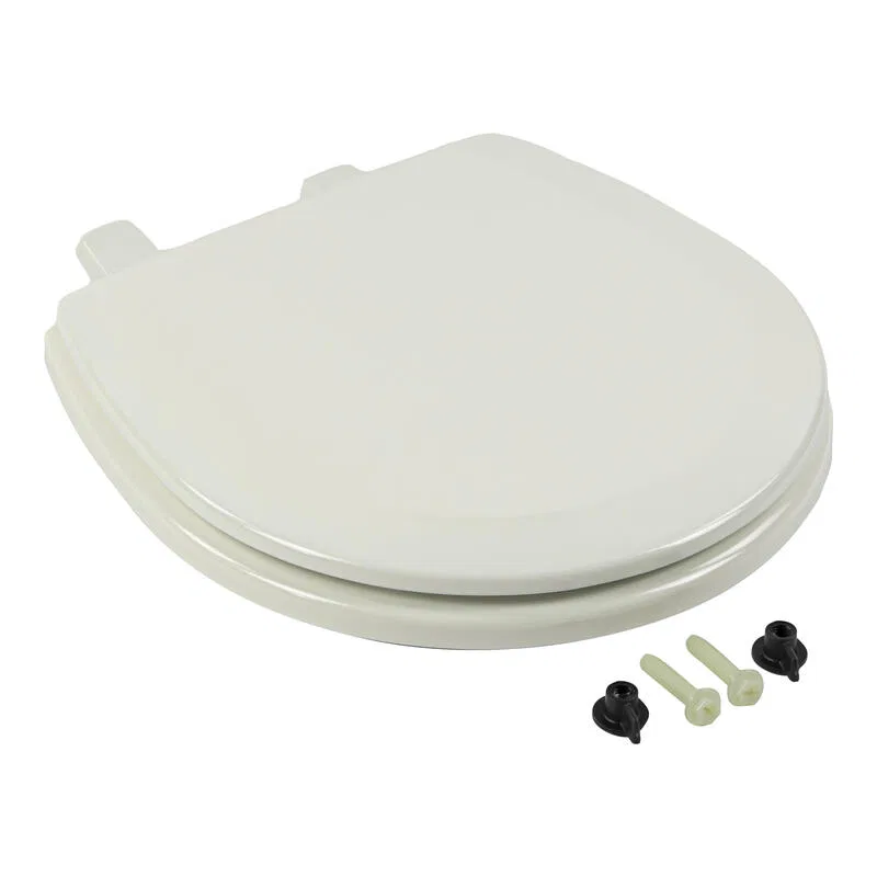 385344436 – DOMETIC Toilet Seat, D-Shape Closed Front White With Cover